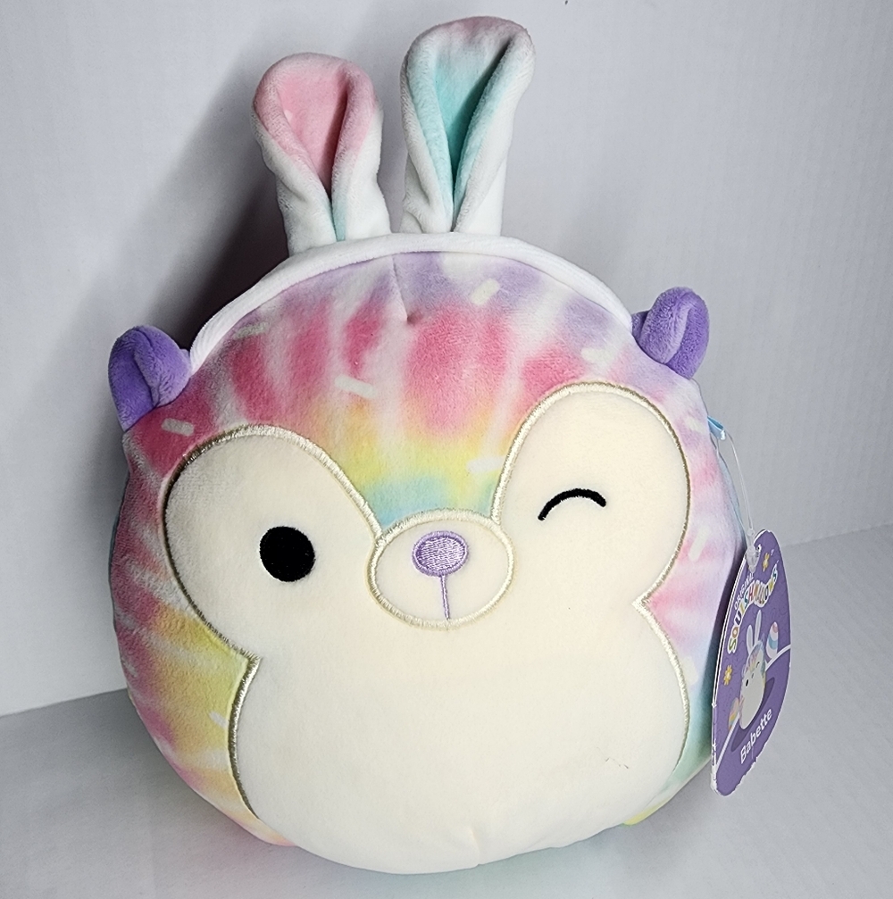 Squishmallows 8" Babette Rainbow Hedgehog With Bunny Ears Easter W/ Tag